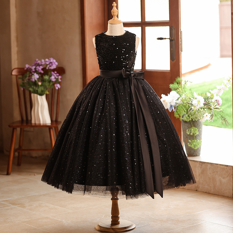slim fit dress slacks Dark Grey Sequin Solid & Velvet Show Choir Dress - Neutrals and Black