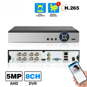 6合1 4ch 8ch 16ch 5mp 4mp 1080p Ahd数字录像机监控安全闭路电视录像机5mp混合数字录像机板，用于模拟Ahd Cvi Tvi Ip