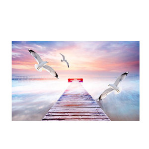 Tv Fond Mur Papier Peint Moderne Simple 8d Tridimensionnel Mouette Murale Salon Film Et Télévision Revêtement Mural - Product Image 5
