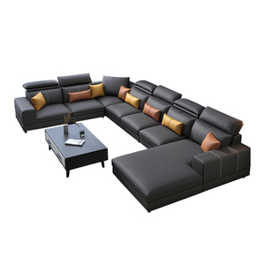 Populaire Stijl U Vorm Hoek Sectional Sofa Technologie Stof Oppervlak Hoge Dichtheid Foam Bank Bed Eenvoudige Chaise <span class=keywords><strong>Lounge</strong></span>