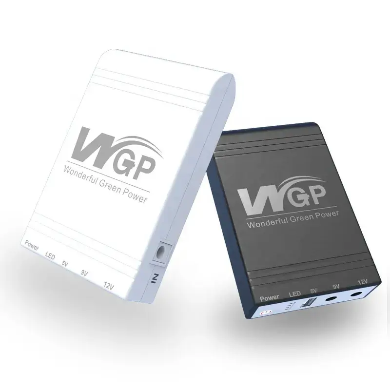 INPUT UPS Mini WGP 12V OUTPUT 5V/9V/12V kapasitas tersedia lebih dari 30WH uninteruptible catu daya untuk Modem Router Webcam