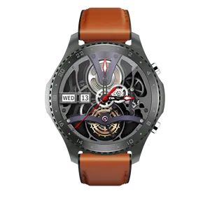 工厂销售硅胶金属表带智能手表全圈全触控彩屏防水计步器手表