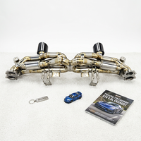 Escape Trasero SDO Ultraligero de Titanio para Porsche 718 Cayman GT4 4.0L 2019-2024, Silenciador de Alto Rendimiento con Válvula y Puntas Negras