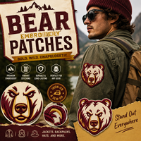 Patchs brodés personnalisés en chenille et sequins, thermocollants, avec velcro, porte-clés, badges à logo laser, appliques pour chapeaux, sacs et vêtements