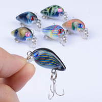 Leurre de pêche peint à la main, mini crankbait, modèle Chubby 3cm/1.5g, appât vivant, leurre de poisson réaliste sans hameçons, e-commerce transfrontalier