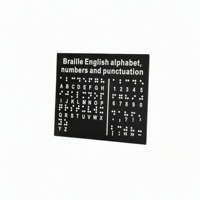 Tableau de référence universel en braille anglais avec lettres, chiffres et signes de ponctuation en relief pour l'éducation spéciale et les centres de réadaptation