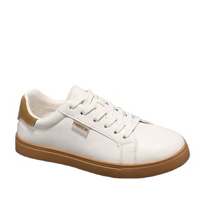 Baskets de sport tendance pour hommes en cuir véritable respirant à lacets – Idéales pour l'hiver et toutes les saisons, style décontracté et skateboard - Product Image 1