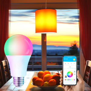 Smart A19 <b>LED</b> Bulb Wireless RGB Multicolor Dimmable Compatible Alexa Google Home AC Power Supply E26 App Controlled Via Wifi - Product Image 2
