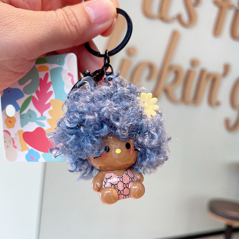 Cheveux bleu denim - peau foncée KT