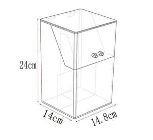 Porta Pennelli da Trucco in Acrilico Trasparente Antipolvere con Coperchio, Espositore da Scrivania in <span class=keywords><strong>Plexiglass</strong></span> per Cosmetici, per Tavoli da Toeletta - Product Image 3