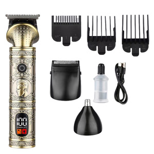 Tondeuse à Cheveux Électrique Rechargeable et Kit de Tondeuse à Poils de Nez Portable en Métal Gravé avec Batterie au Lithium 1000 mAh pour Utilisateurs Transfrontaliers - Product Image 4