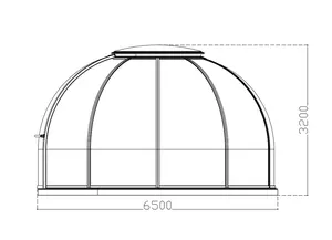 6.5X6.5m Large Outdoor Bubble Dome Panoramic Transparent Starry Sky Room Dome House