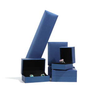 Wholesale Custom Logo Blue Luxury Jewelry Packaging Box for <b>Ring</b> Earring Necklace Bracelet in Stock - Product Image 4