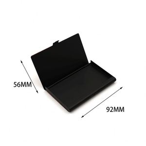 Porte-cartes de crédit en alliage bois-aluminium, cadeau d'affaires, forme géométrique, noir - Product Image 4