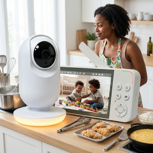 Monitor de Bebé con Video de 5 Pulgadas Sin WiFi, Cámara PTZ Inalámbrica de 2.4G con Protección de Privacidad, Audio Bidireccional, Visión Nocturna, VOX, Batería de 5000 mAh - Product Image 1