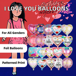 Globos de Aluminio de 18 Pulgadas con Diseño Impreso 'Te Amo' para el Día de San Valentín y Fiestas de Cumpleaños, Marca <span class=keywords><strong>BONA</strong></span>, Juguete Publicitario al por Mayor - Product Image 2