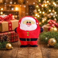 Jouet en peluche couineur de Noël pour petits chiens et chiots, motifs Père Noël, Bonhomme de neige, Homme en pain d'épices, Arbre, cadeau de Noël doux à mâcher pour les dents