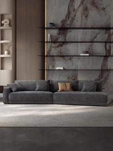 Divano in Tessuto Budapest, Design Minimalista Italiano - Divano Angolare Grande a Forma Irregolare per Soggiorno - Product Image 5