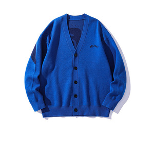 2022 Manufacturer Custom Baseball Coat Wool Blends Button Hombre <strong>Men</strong> Long Sleeve Cashmere Cotton Knit Sweater <strong>Cardigan</strong> - Product Image 2