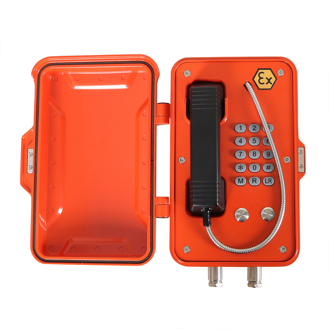 Explosion-Proof Telephone Industrial Weatherproof Explosion Proof Intrinsically Safe Rugged ATEX Keypad Phone