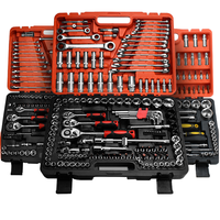 Coffret d'outils personnalisé professionnel pour mécaniciens automobiles, comprenant clés à douille, clés à molette et outils manuels