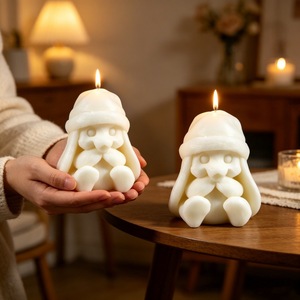 Creative Bear Family Scented <b>Candle</b> <b>Mold</b> DIY Cartoon Hatted Rabbit Plaster Doll <b>Mold</b> Valentine'S Day Gift - Product Image 2