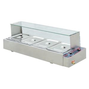 Tenue chauffante électrique w, en acier inoxydable, avec vitrine, Machine pour réchauffer les aliments, équipement de salle de Bain - Product Image 1