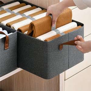 Caja de Almacenamiento para Armario, Caja de Almacenamiento de Ropa y Pantalones, Caja de Almacenamiento Plegable de Tela con Marco de Acero - Product Image 2