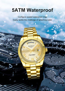 सर्वश्रेष्ठ पुरुषों की कलाई स्टेनलेस स्टील स्ट्रैप मिश्र धातु केस चांदी वाटरप्रूफ क्वार्ट्ज फैशन लक्जरी शैली पुरुषों की घड़ी - Product Image 5