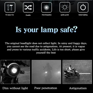 مزدوج اللون CSP العارض عدسة دراجة نارية المصابيح الأمامية H6 BA20D H4 LED مرحبا لو شعاع موتو قيادة دراجة نارية مصابيح LED - Product Image 4