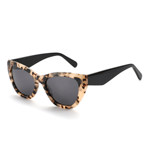2025 nueva tendencia tamaño grande ojo de gato Marco de acetato UV 400 gafas de sol polarizadas marrón <span class=keywords><strong>Demi</strong></span> verde antiarañazos Sunlen para mujer señora - Product Image 1