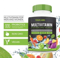 Tablet Multivitamin Label pribadi Vitamin A,B,C,E,D, tablet kunyit mineral dapat dikunyah