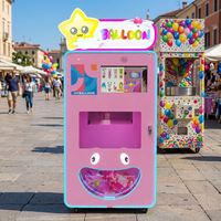 Distributeur de ballons en métal élégant avec paiement numérique et distributeur d'hélium en libre-service pour la place publique