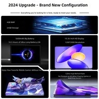 Nouvelle tablette PC 10,36 pouces 2024, compatible 4G toutes réseaux, carte SIM, écran HD plein écran, système d'exploitation Android, modèle 10.36Y109 pour jeux et appels