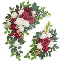 Arrangements floraux artificiels en soie et mousse faits à la main pour arche de mariage, fausses fleurs décoratives d'extérieur, ensemble de deux pièces