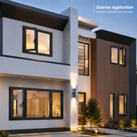 Ventanas y Puertas Abatibles de Doble Acristalamiento, Modernas, de Aleación de Aluminio, Anti-Impacto e Insonorizadas, con Certificación NFRC