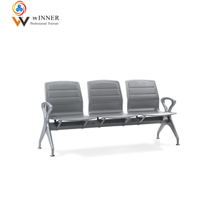 Chaises d'attente publiques 3 places en PU pour salles d'attente d'hôpitaux et aéroports - Product Image 1