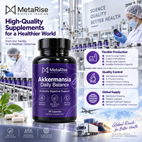 Capsules de Probiotiques et Vitamines OEM à Marque Blanche Live Akkermansia Muciniphila pour le Microbiome Intestinal et la Nutrition Digestive, 30 Comprimés, Durée de Conservation 24 Mois