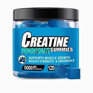 Oem özel etiket kreatin monohidrat Gummies bworkout ön egzersiz kilo kazanç Gummies şeker spor takviyesi enerji sağlamak için