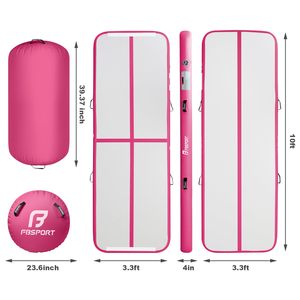 Set di tappetini gonfiabili portatili da 3m x 4m per ginnasti artistici e allenamento quotidiano di yoga e pilates a casa - Product Image 6