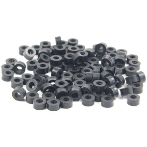 Pare-choc en Nylon noir, épais, 4 pièces, 5mm, lot de 10 pièces, fixation plate, <span class=keywords><strong>rondelle</strong></span> - Product Image 1