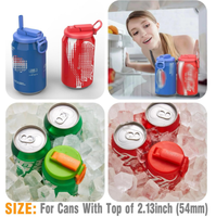 Haute Qualité Prêt Stock Coloré Réutilisable Potable Étanche De Qualité Alimentaire Silicone Couvercle Canette Soda Couverture