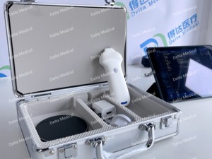 Sonde d'échographie linéaire sans fil haute fréquence DMU100 18-24 MHz, 192 éléments, 64 canaux pour l'échographie des tissus superficiels - Product Image 2