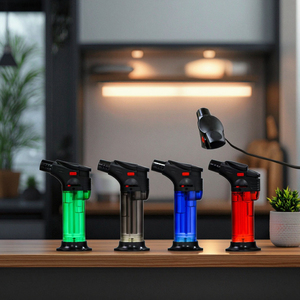 Portable <strong>Butane</strong> Jet Flame <strong>Torch</strong> <strong>for</strong> BBQ Kitchen Windproof Refillable Cigarette Cigar Lighter Logo Packed Cheap Option Wholesale - Product Image 2