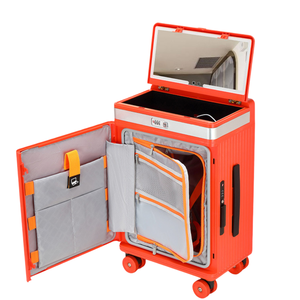 Multifunctional Makeup Trolley Luggage Case Boarding Beauty <b>Mirror</b> USB Charging Side Open Lid Deep PC RTS Bulk Mixed Order - Product Image 2