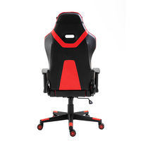 Chaise de jeu de bureau à dossier haut, chaise de course rouge pivotante réglable et confortable pour jeux informatiques, chaise de jeu pour PC