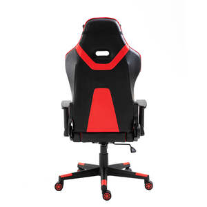 Chaise de jeu de bureau à dossier haut, chaise de course rouge pivotante réglable et confortable pour jeux informatiques, chaise de jeu pour PC - Product Image 4