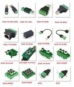 Cable adaptador convertidor <span class=keywords><strong>RJ45</strong></span> macho de extensión de red LAN a terminal de tornillo hembra de 8 pines, negro, CE, Cat 5e SFTP, Cat 8, 20 cm, <span class=keywords><strong>RJ45</strong></span> 1x8 - Product Image 6