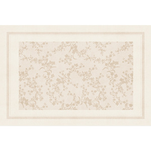 EIFFEL <b>HOME</b> French Floral Vintage Rug Cream Polyester Living Room <b>Floor</b> <b>Mat</b> Retro Style Soundproof Easy Care - Product Image 5