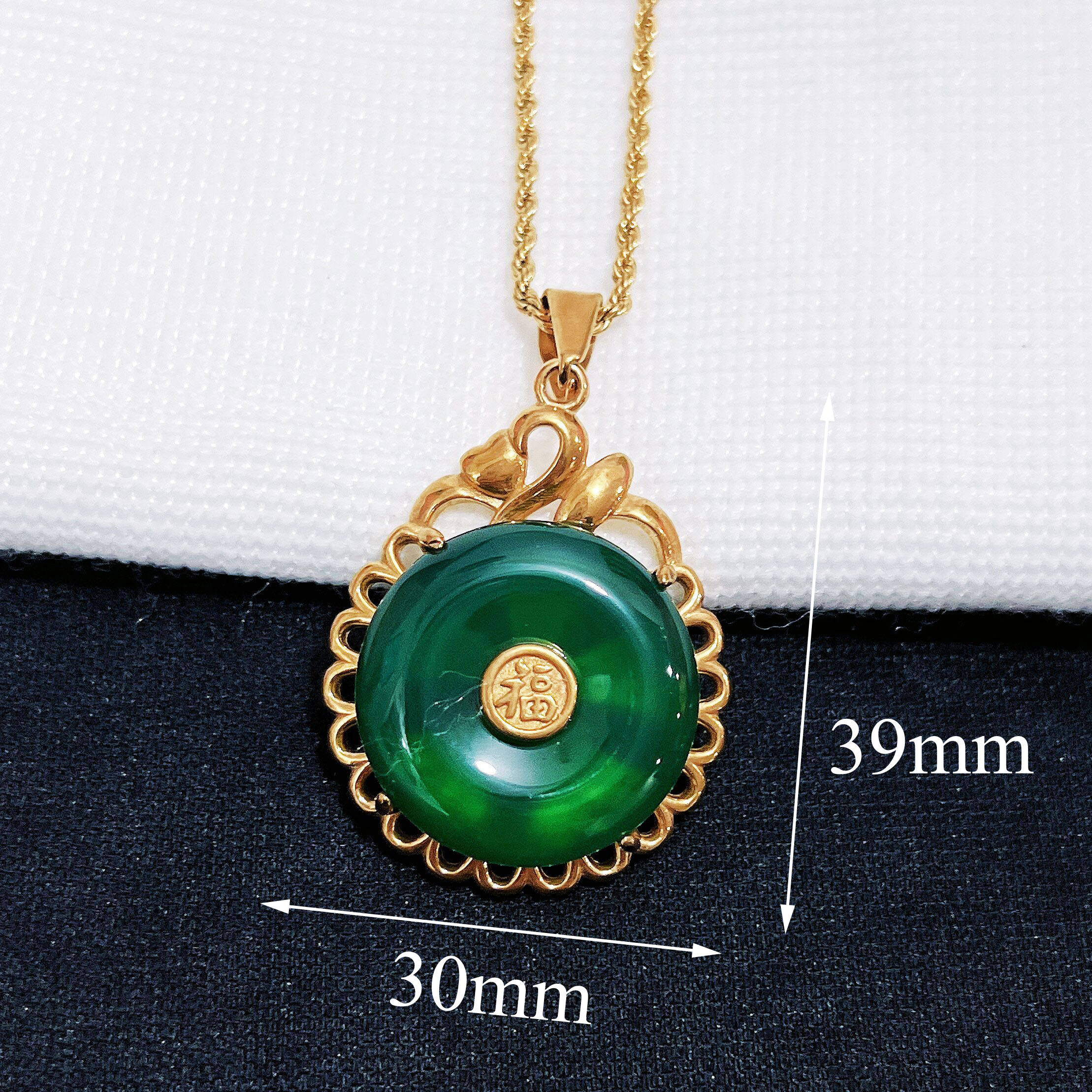 CRAFTYMELODY Buddha Halsketten Set - 4 Stück Glas Anhänger In Schwarz & Grün